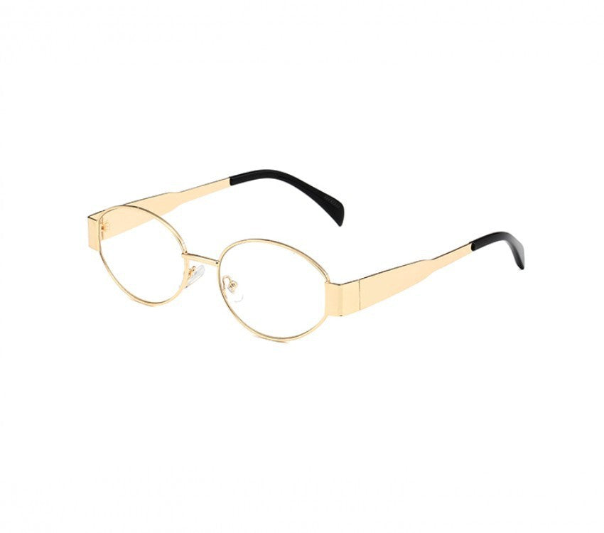 4S235 Gafas de sol de metal de moda europeas y americanas Personalidad vintage Protección UV de montura estrecha Gafas de sol para conducir al aire libre