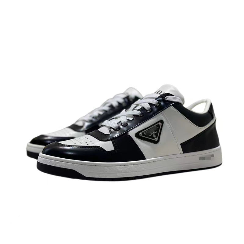 2026 Nuevos cuero genuino Zapatos de tapa baja versátiles para hombre Zapatos de punta redonda casuales cómodos y de moda Cuero transpirable Internet Zapatos de celebridades del mismo estilo