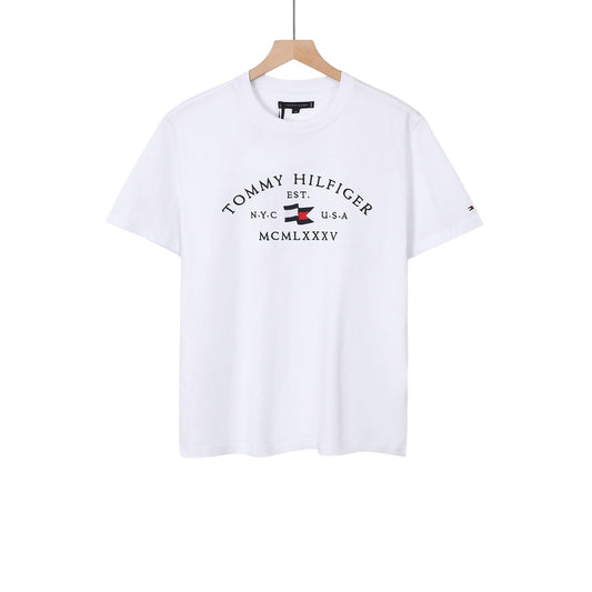 Tommy Embroidered Short Sleeve Couple's T-Shirt | Pure Cotton