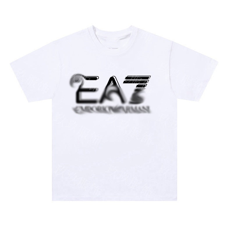 Nueva camiseta transfronteriza de manga corta con letras con letras casual y suelta de algodón puro para mujeres en la calle dropshipping