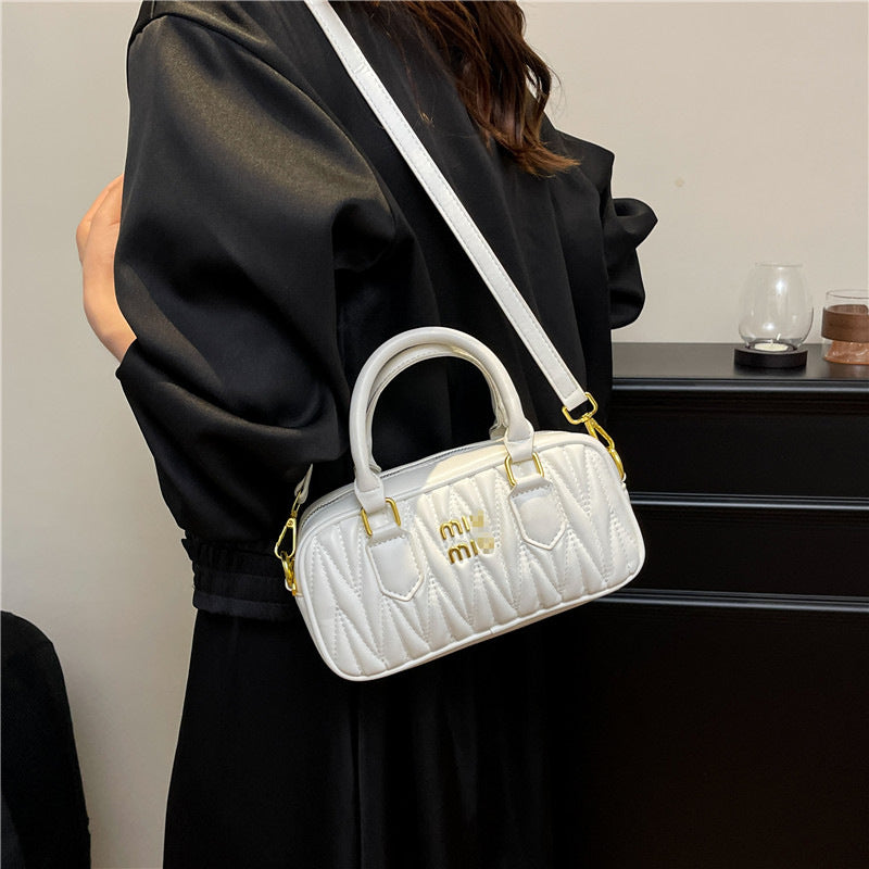 Bolso de bolos de alta gama y de moda cuidadosamente seleccionado, nuevo bolso Boston 2025, bolso cruzado versátil de hombro para mujer