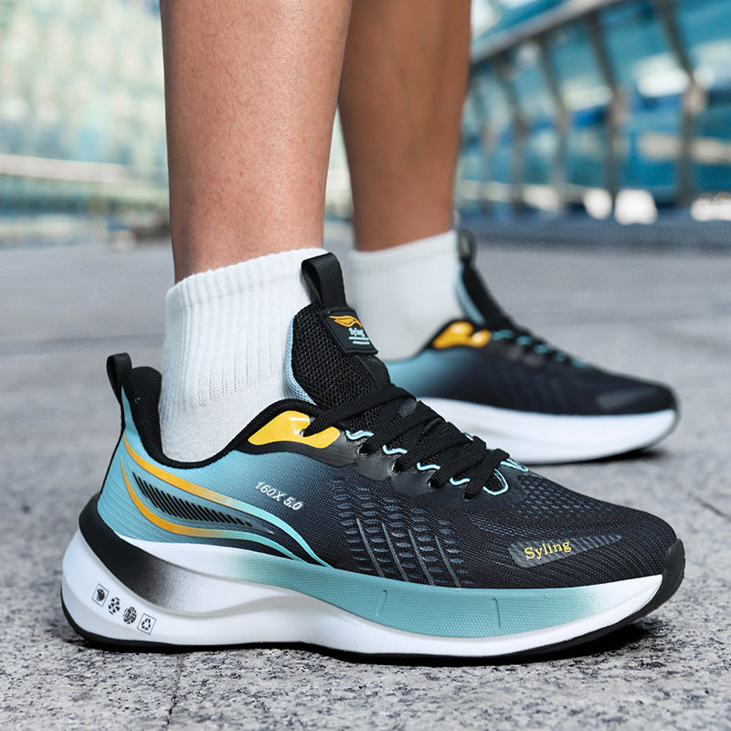 Zapatillas de correr ultraligeras Jaka transpirables con placa de carbono por pareja de zapatillas deportivas de medición física para estudiantes de carreras al aire libre para hombres