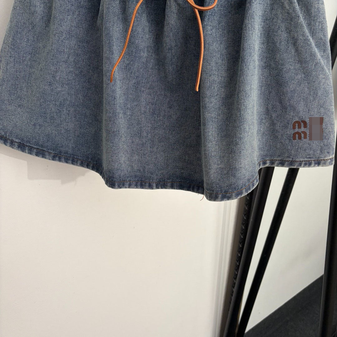 MM Short Denim Skirt | A-Line Cut