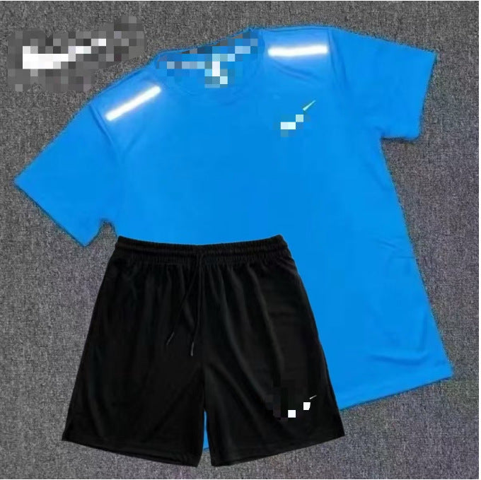 Deportes de verano, baloncesto, fitness, entrenamiento de atletismo masculino y femenino, manga corta, secado rápido, pantalones cortos de atletismo, conjuntos de ropa deportiva