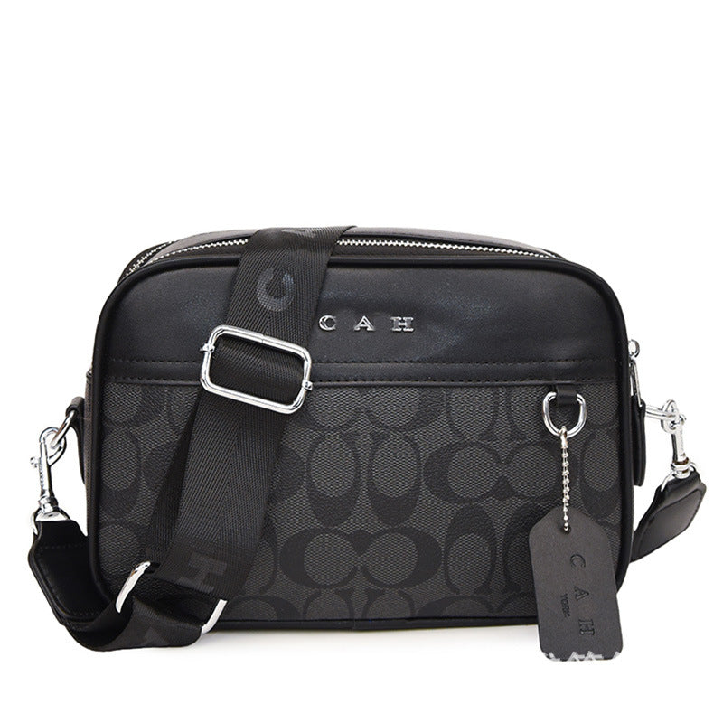 Bolsa nueva para cámara de la marca C, bolso cruzado de doble cremallera con doble cremallera en PU y bolso de hombro cruzado Graham clásico