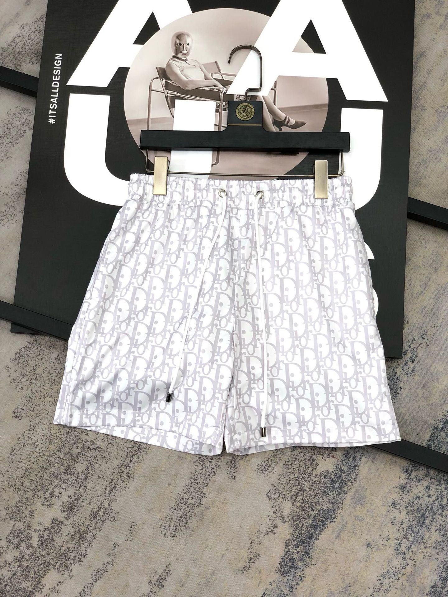 26. Comercio exterior transfronterizo: pantalones cortos de playa de moda para hombres, secado rápido con letra de baño junto a la playa, pantalones cortos interiores de playa, secado rápido