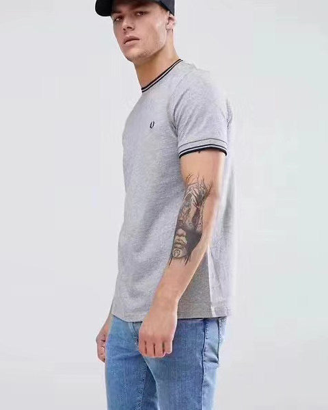 FP Pai Rui Mai Sui camiseta de moda unisex blanca de talla grande y casual de manga corta con tirantes en los hombros