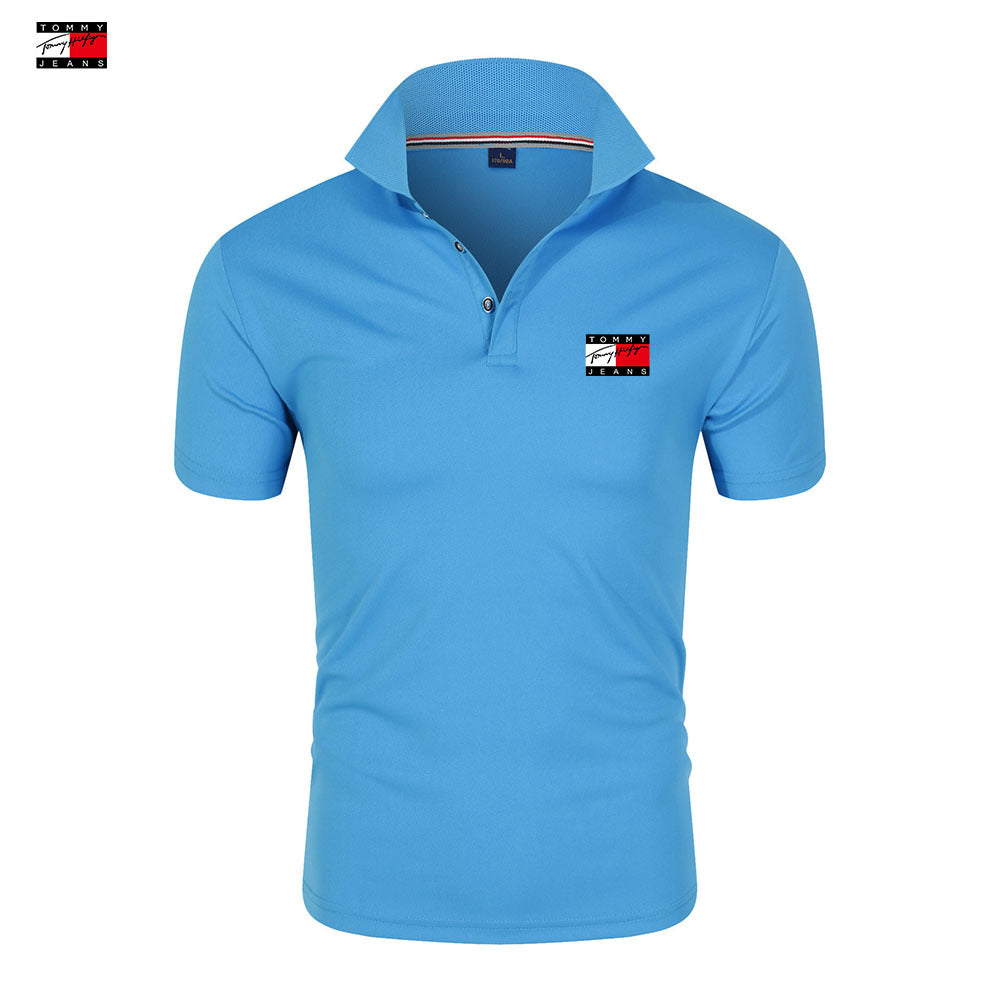 Men's Short Sleeve Casual Sports Polo Shirt | Fold-down Collar Summer