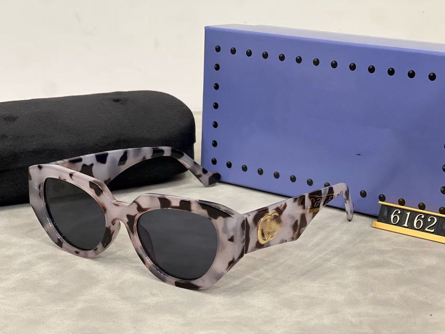Nuevas gafas personalizadas de moda retro con ojo de gato europeas y americanas, gafas unisex bloqueadoras de UV INS