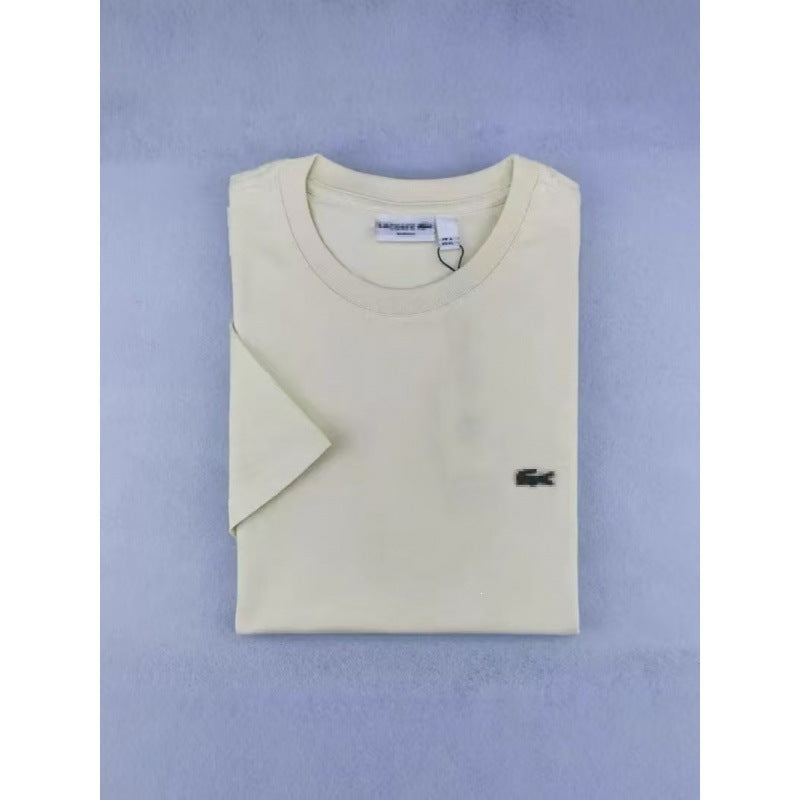 Camiseta Logo Pez Bordado Manga Corta Cuello Redondo