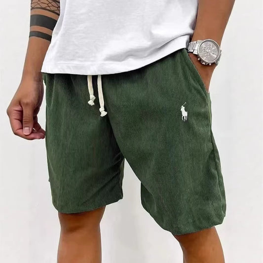 Pantalones Cortos Hombre | Deportivos Pana Bordado Pony Casual 2026