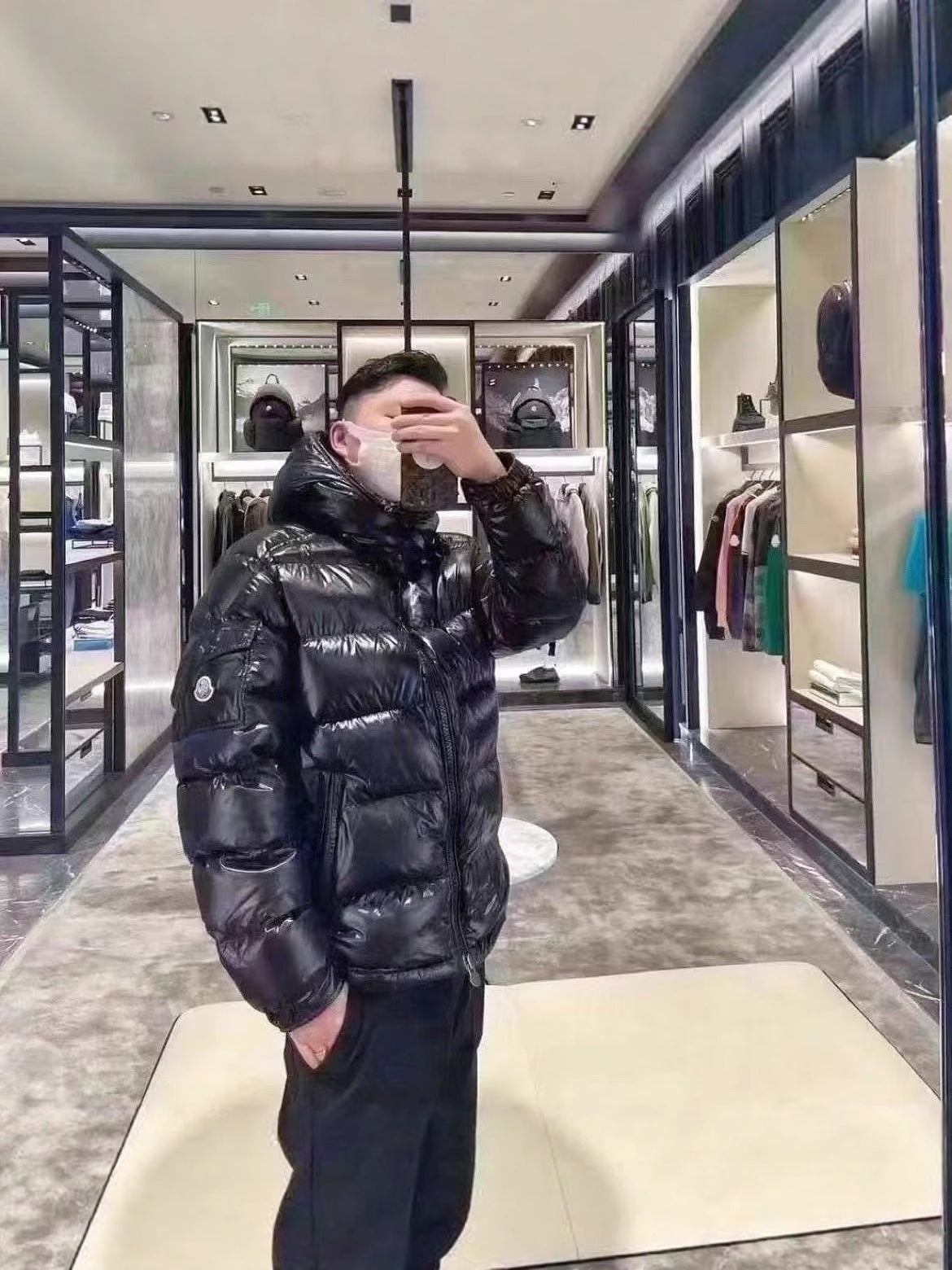 Veste unisexe brillante MON | Avec capuche