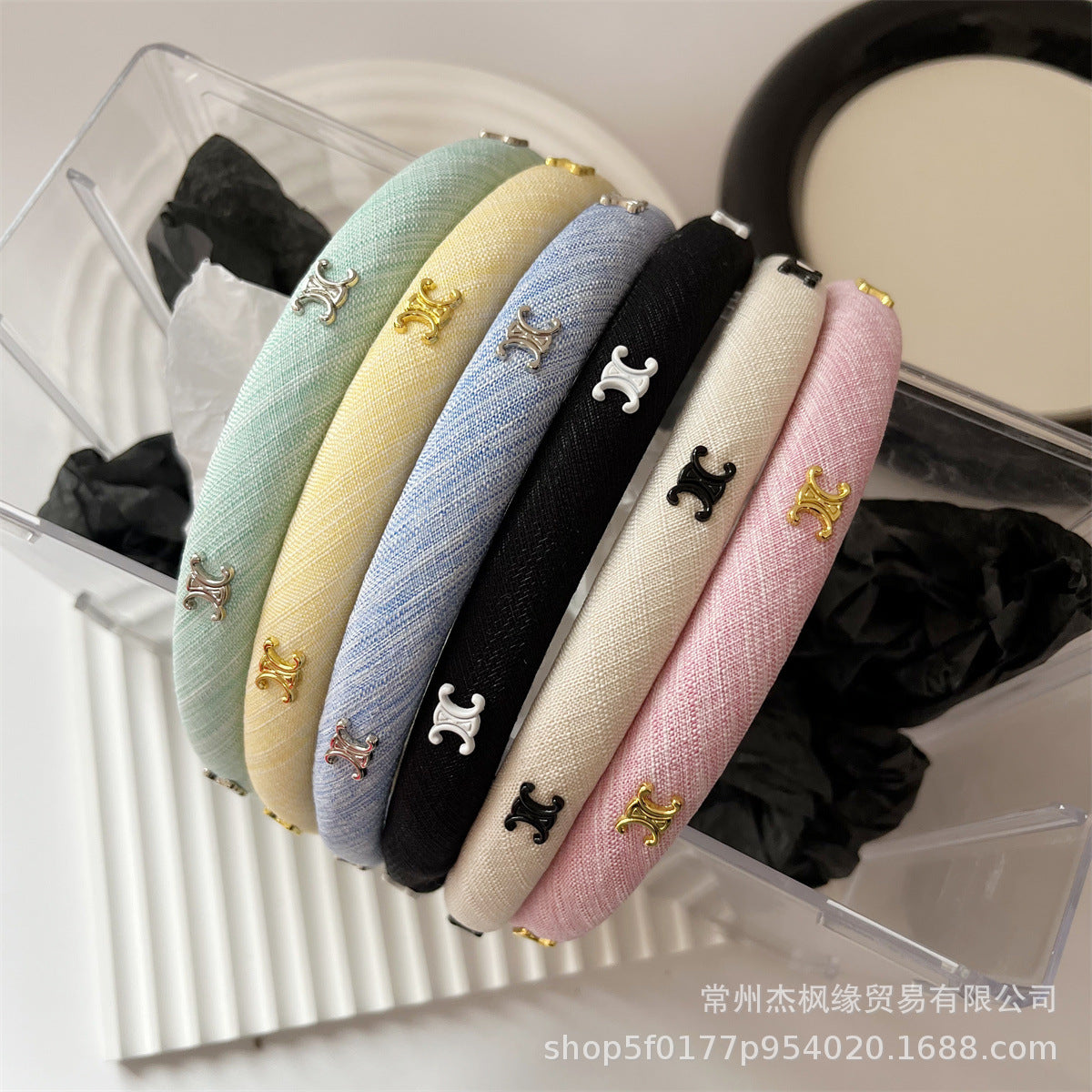 Pulsera fina Triumphal de Triomphe, moño de pinzas de alta gama, limpiador facial planchado y nuevo accesorio de corona alta para mujeres