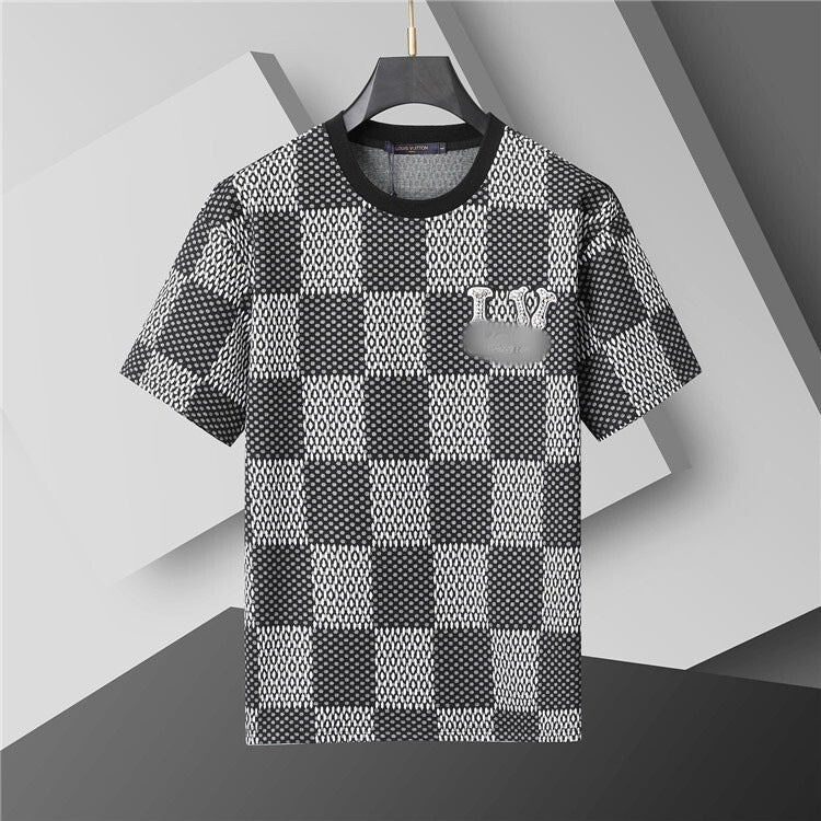 Versión correcta de 2026 de la nueva camiseta ligera de lujo de verano, camiseta de manga corta de cuello redondo y versátil para hombres y mujeres, países extranjeros de Europa y Estados Unidos