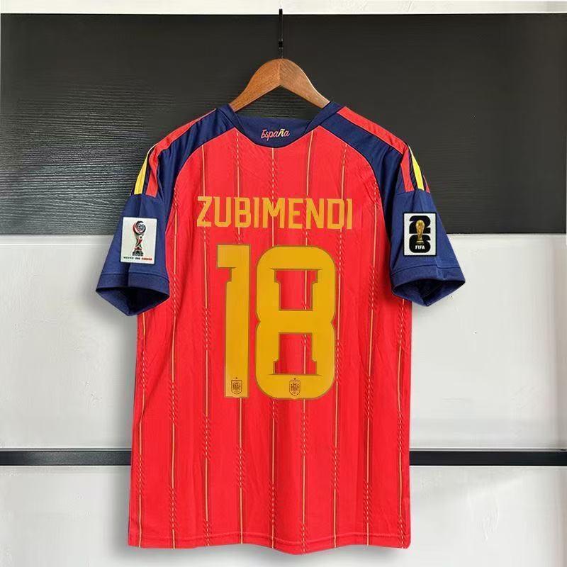 Francia, Brasil, Portugal, España, Argentina, número de partido en casa 19, Yamal, camiseta de fútbol, edición fan