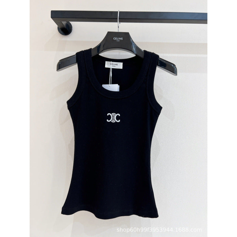 Women's Tank Top CE | Embroidered Letters