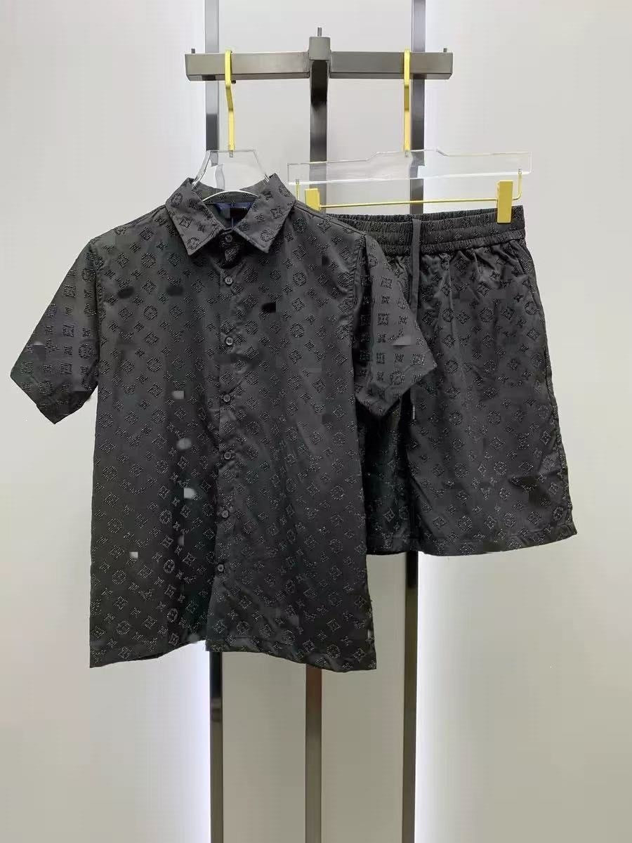 Conjunto Camisa y Pantalón Corto Hombre | Estilo Europeo Verano