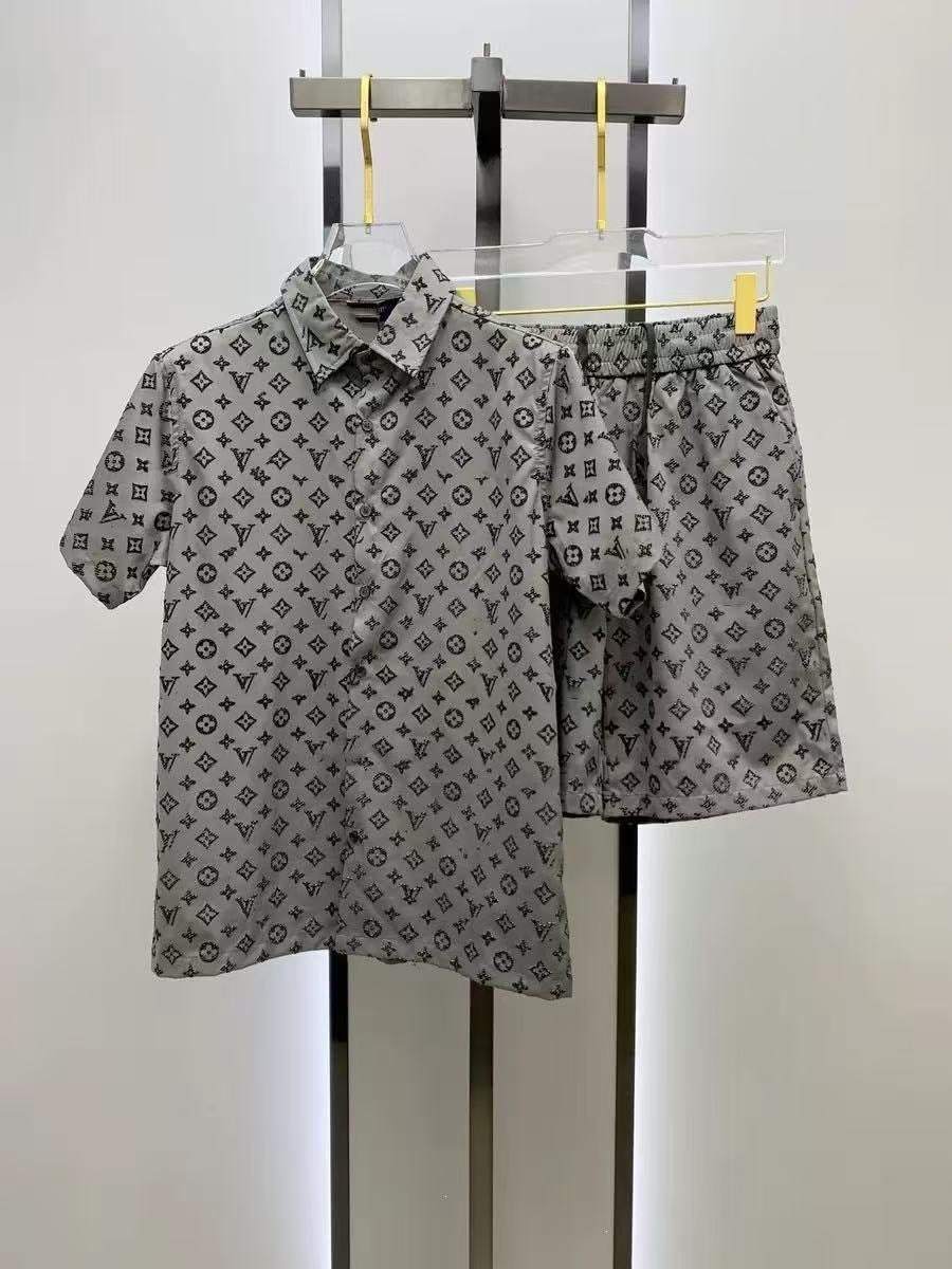 Conjunto Camisa y Pantalón Corto Hombre | Estilo Europeo Verano
