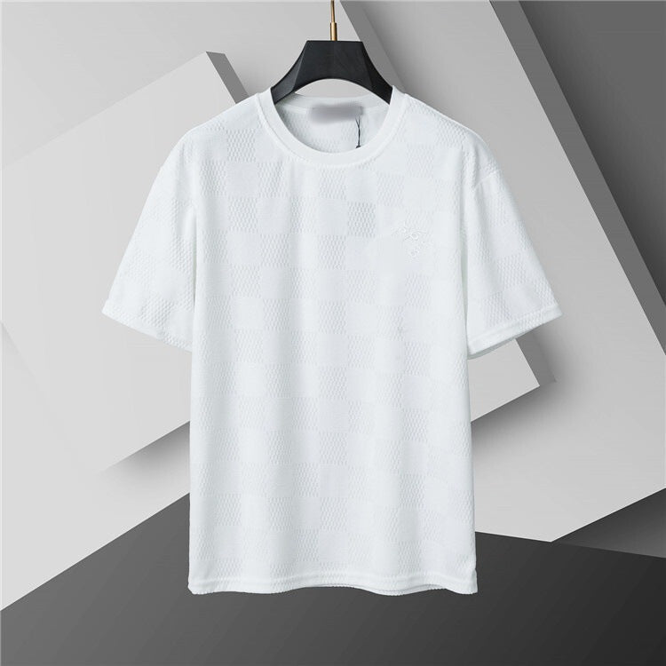 Versión correcta de 2026 de la nueva camiseta ligera de lujo de verano, camiseta de manga corta de cuello redondo y versátil para hombres y mujeres, países extranjeros de Europa y Estados Unidos