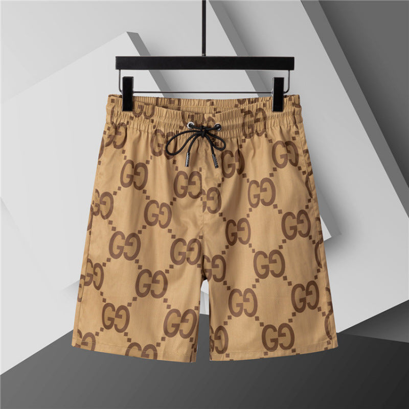 Nuevos pantalones cortos 3D transfronterizos para verano, pantalones cortos de playa de cinco puntas con cinturón, ropa masculina, unisex, versátil y transpirable, estilo británico de moda en comercio exterior