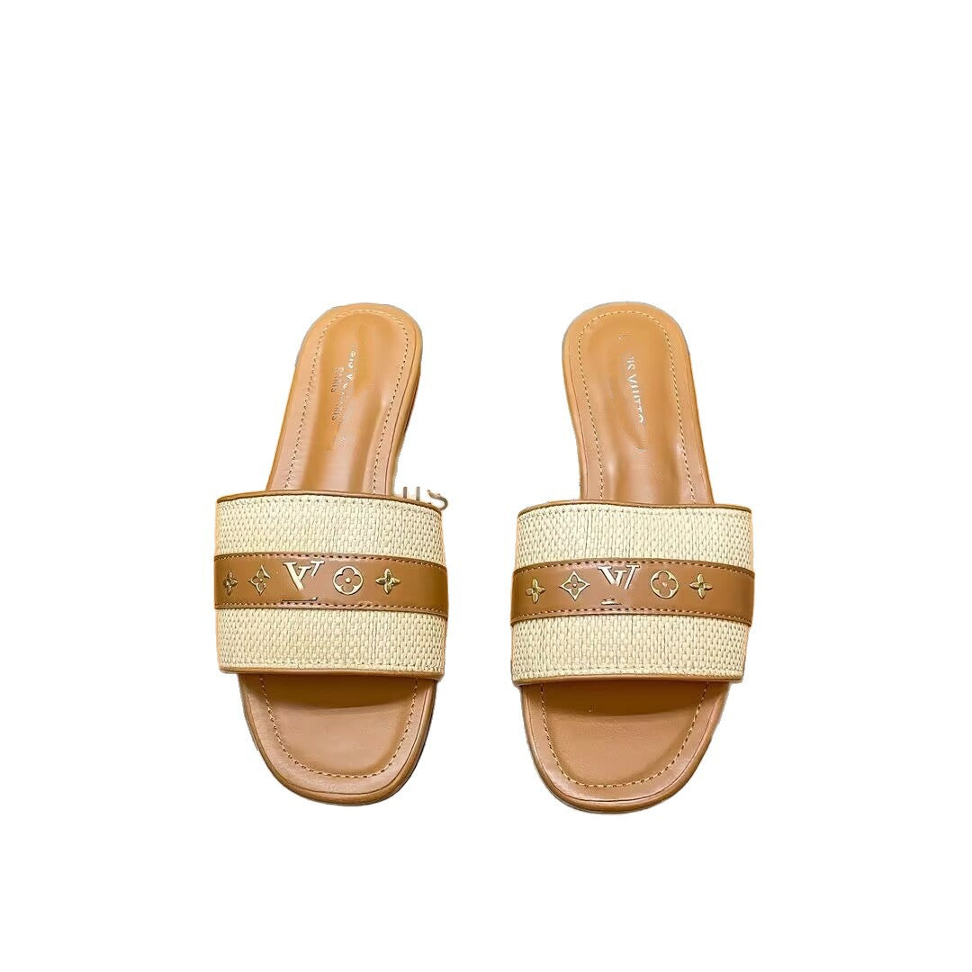 Sandalias Planas Monogram Mujer | Punta Descubierta | Verano 2026