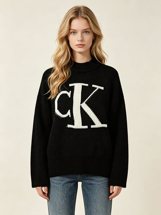 Maglione da donna CK | Collo alto e stile casual