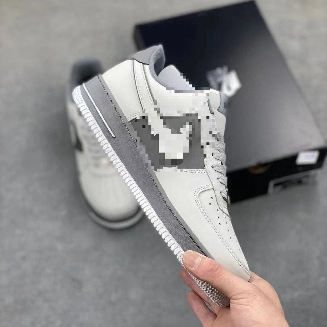 Original AF1 Air Force No.1 Dark Grey Unisex Sneakers | Double Side Detail