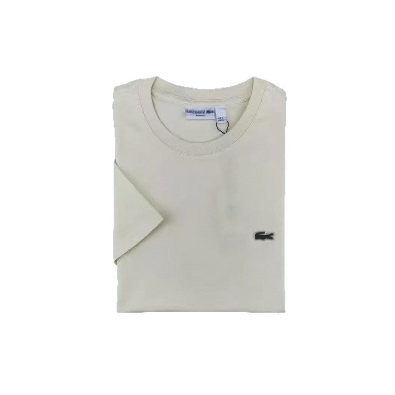 Camiseta Logo Pez Bordado Manga Corta Cuello Redondo