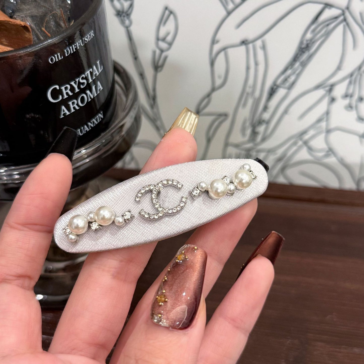 Horquillas Pelo Estilo Chanel | Perlas Cerconio y Satín | LuxuryMarkt