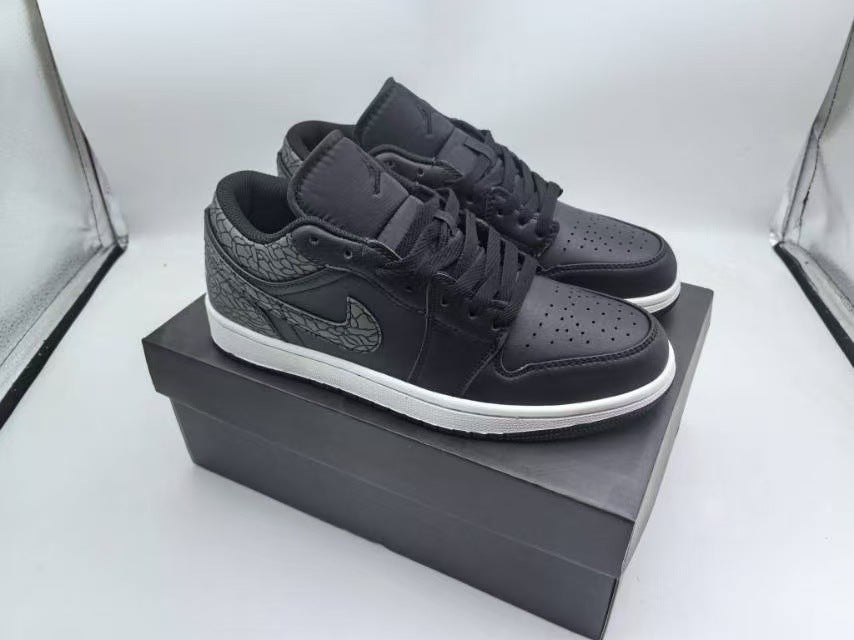 N Unisex Black and White AJ1 Sneakers | With Box