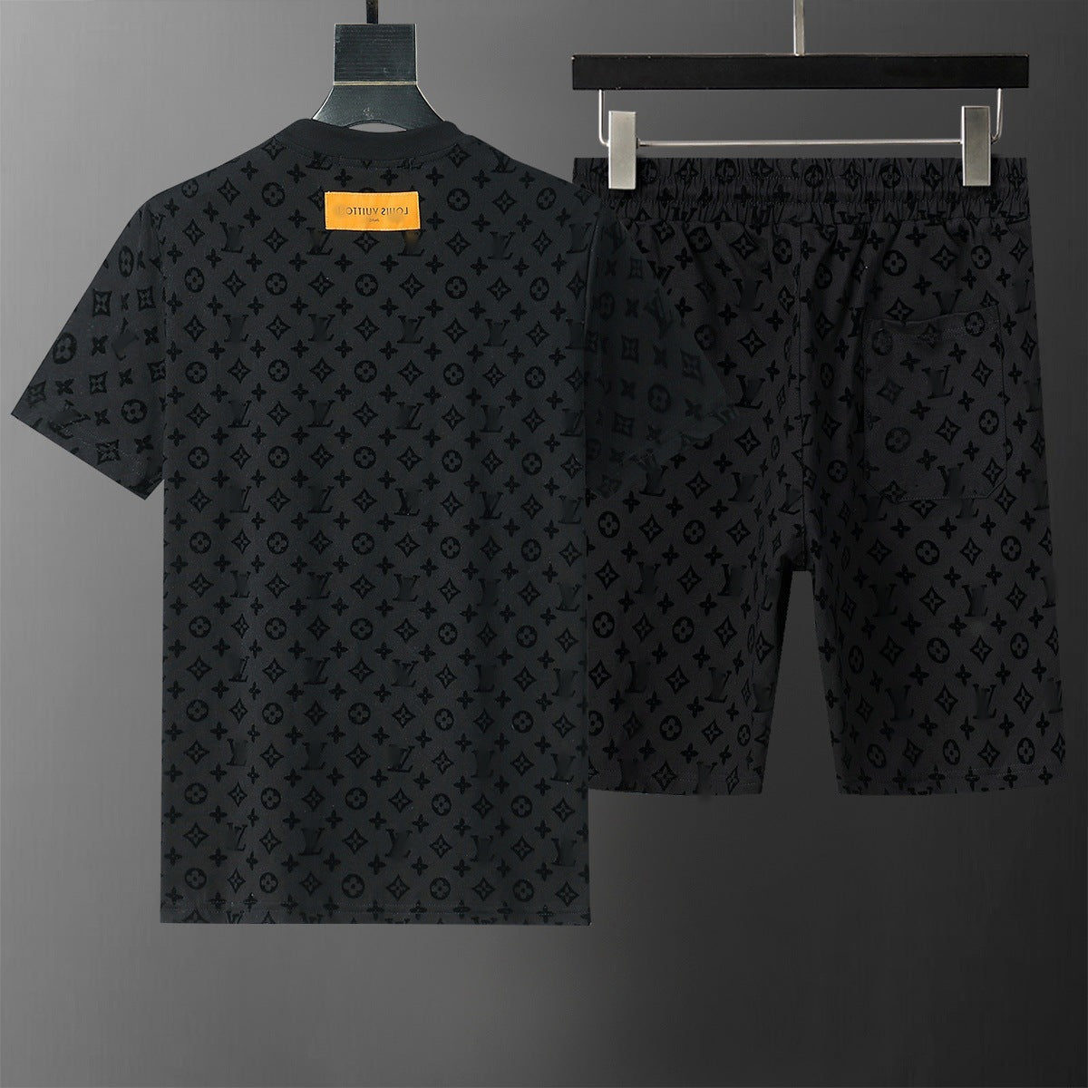 ()25 nuevos pantalones cortos B familia G Jacquard Moda casual Traje de comercio exterior para hombres y mujeres Trajes de primavera para hombre