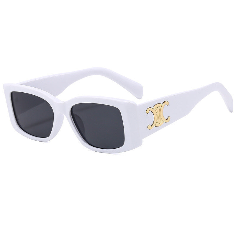 Nuevas gafas de sol sencillas de montura cuadrada retro, gafas de sol de Instagram para hombres y mujeres para influencers Xiaohongshu, gafas de sol de mujer de alta gama