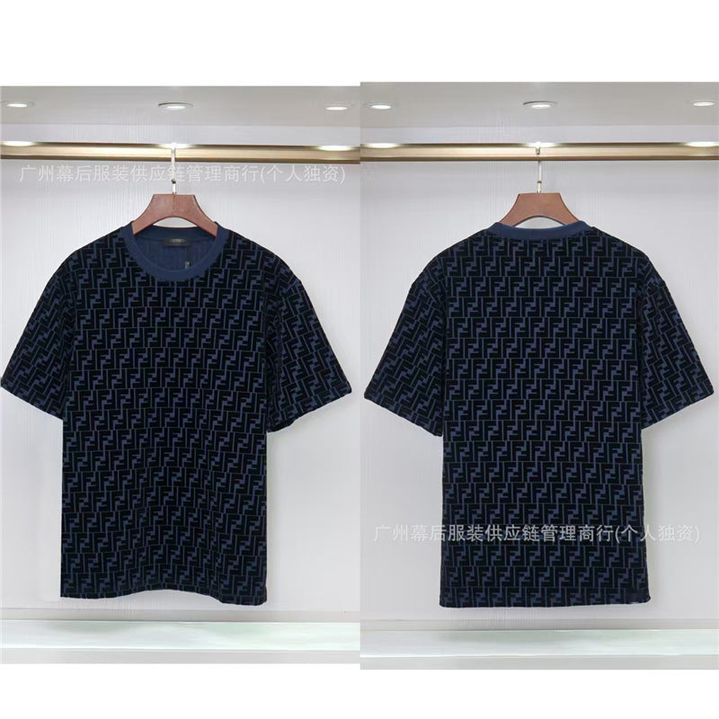 Versión correcta de la tendencia de lujo de París B: 26SS nuevo bordado unisex con cuello redondo, camiseta de algodón de manga corta y manga corta, comercio exterior