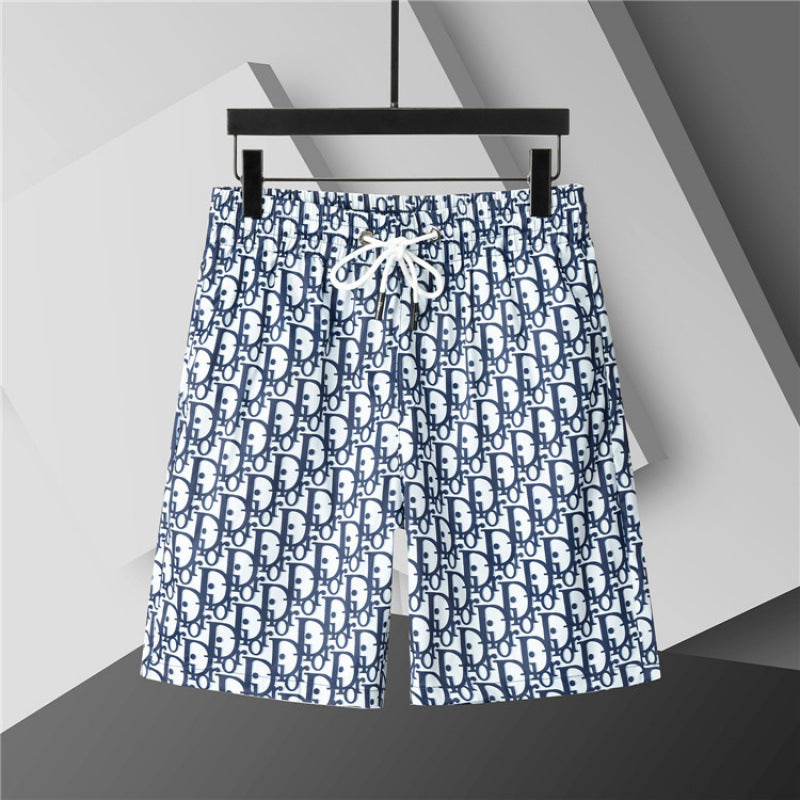 Nuevos pantalones cortos 3D transfronterizos para verano, pantalones cortos de playa de cinco puntas con cinturón, ropa masculina, unisex, versátil y transpirable, estilo británico de moda en comercio exterior