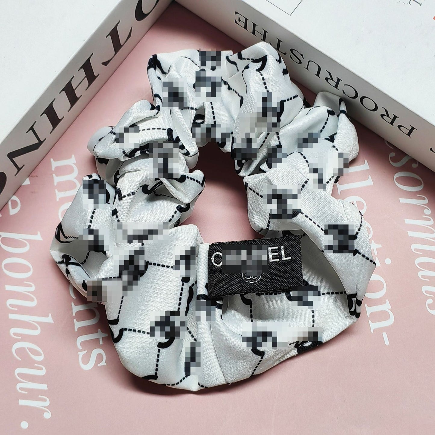 Liga Pelo Chanel Alta Gama Mujer | Anillo Floral Letras Coleta