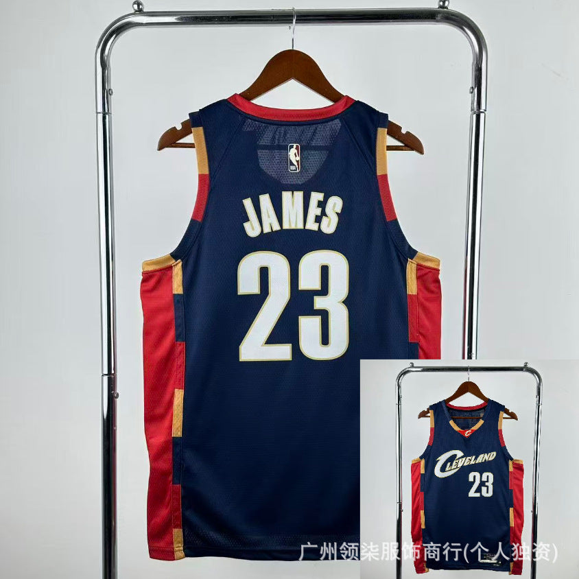 Nuevas camisetas populares de baloncesto: camisetas al por mayor prensadas en caliente para los Lakers, Cavaliers, 76ers, Bulls, Clippers, Warriors, Curry, James y Harden
