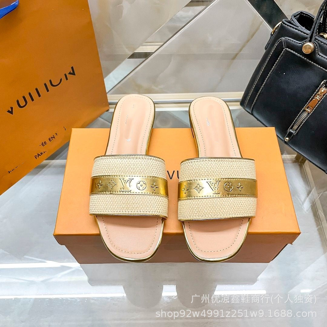 Sandalias Planas Monogram Mujer | Punta Descubierta | Verano 2026