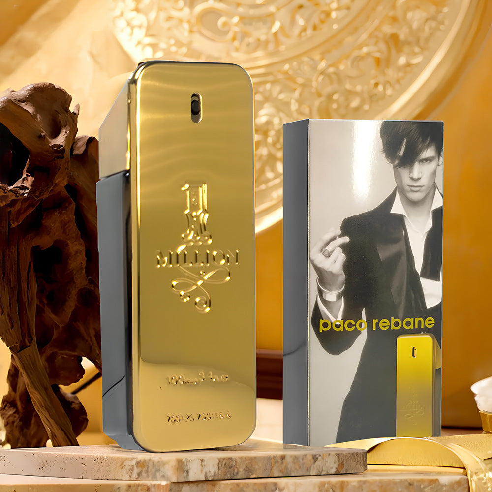 Perfume masculino Golden Million BRIC transfronterizo 100ml, notas maderas de cuero duradera, perfume fuerte para caballeros