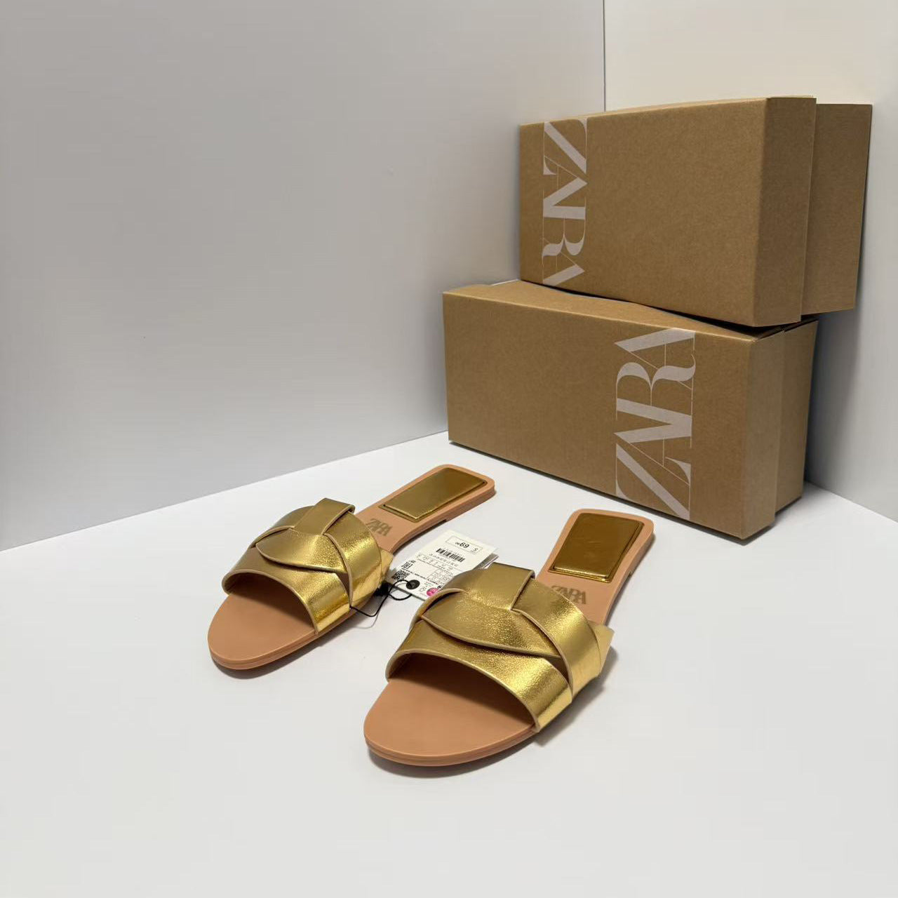 Sandalias de cuero de vaca planas de mujer ZA2025, sandalias de tirantes, zapatillas de playa abiertas con espalda descubierta, cómodas para ropa exterior perezosa