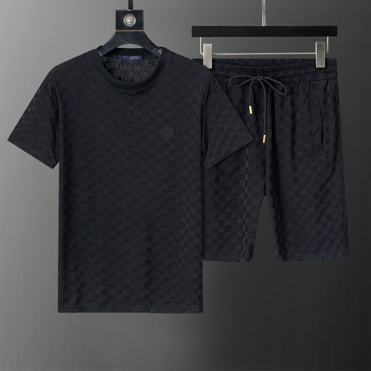 ()25 nuevos pantalones cortos B familia G Jacquard Moda casual Traje de comercio exterior para hombres y mujeres Trajes de primavera para hombre