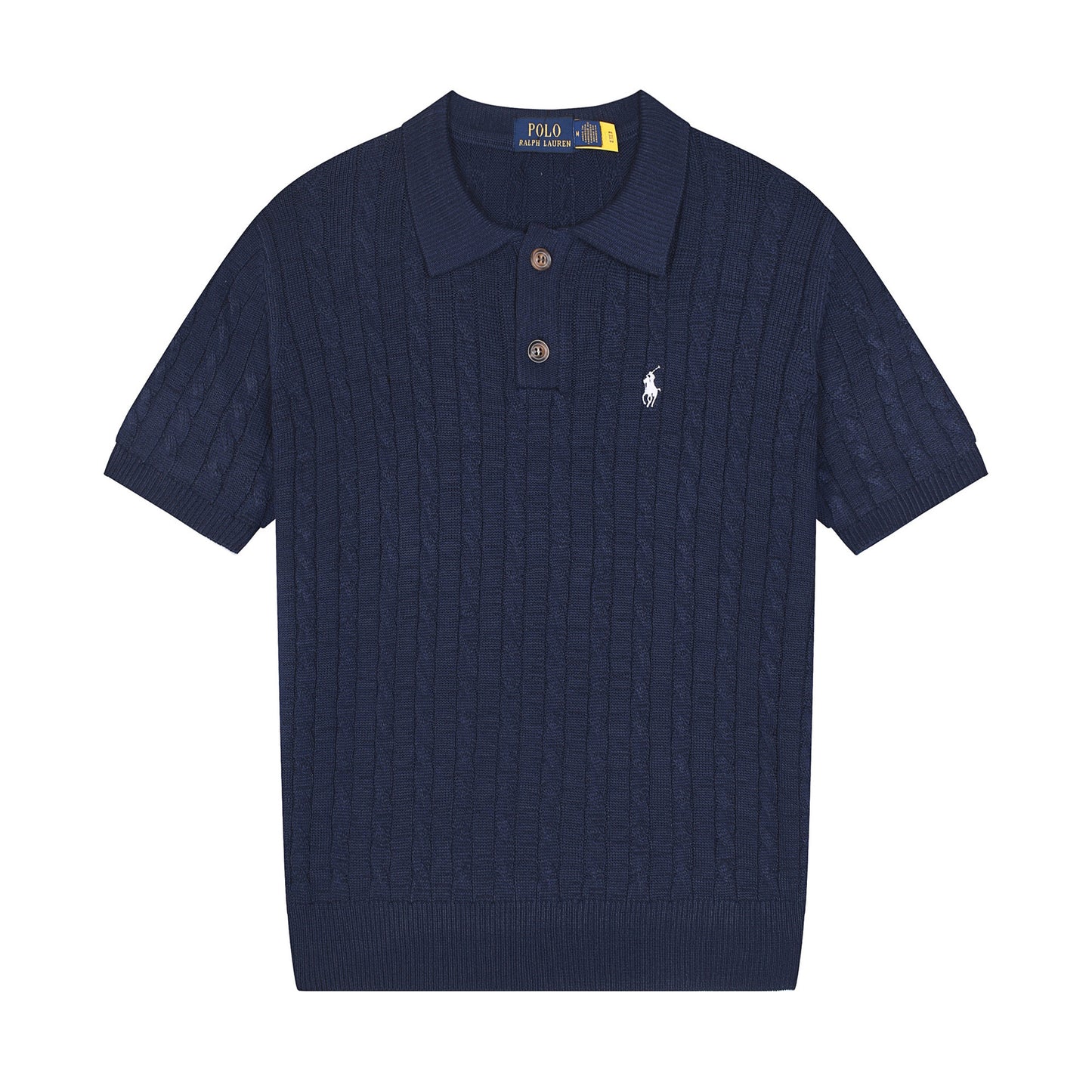Polo de verano transfronterizo con coleta de caballo bordada de hombre, camisa de pelo de algodón puro de manga corta con solapa