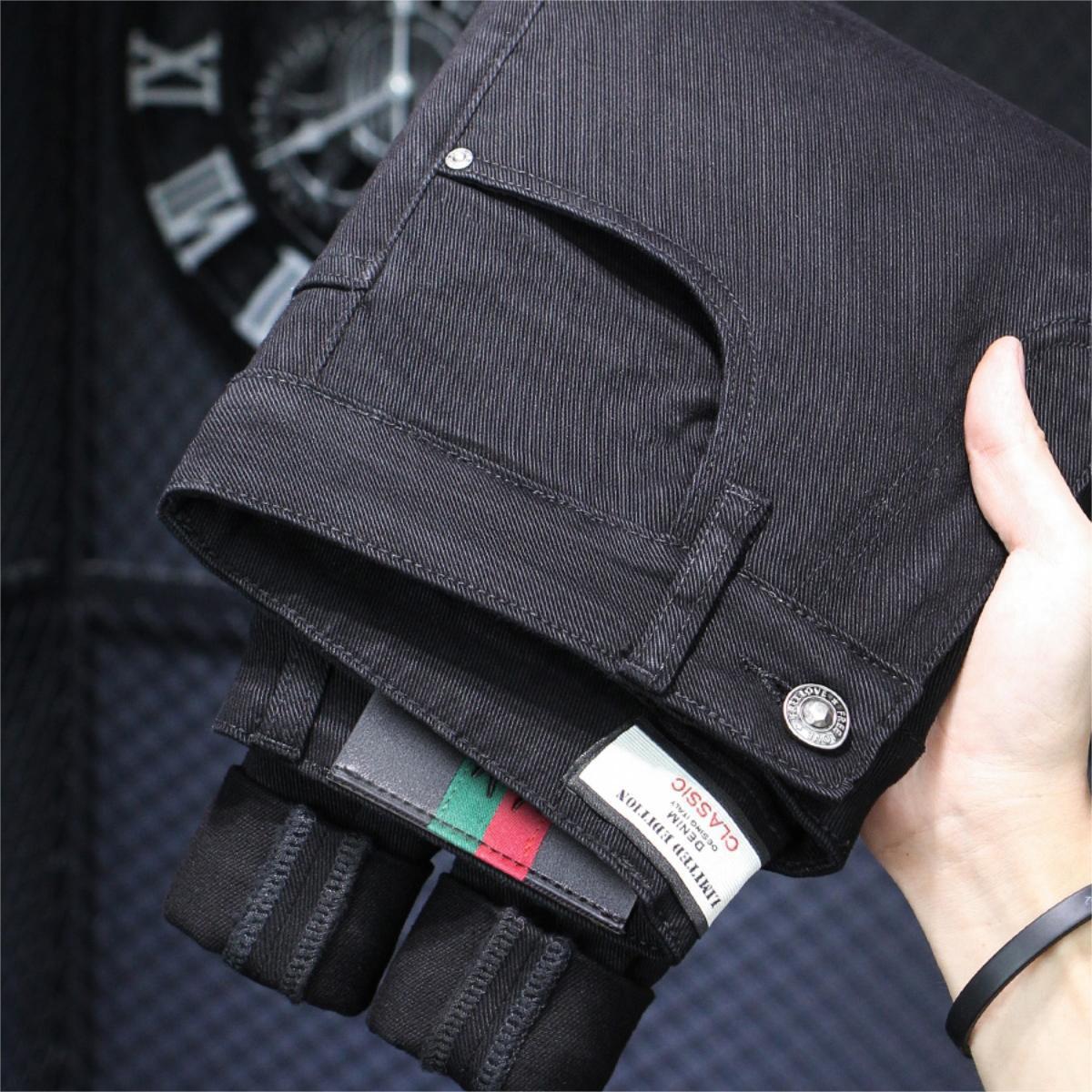 Vaqueros Negros Stretch Slim Fit Hombre