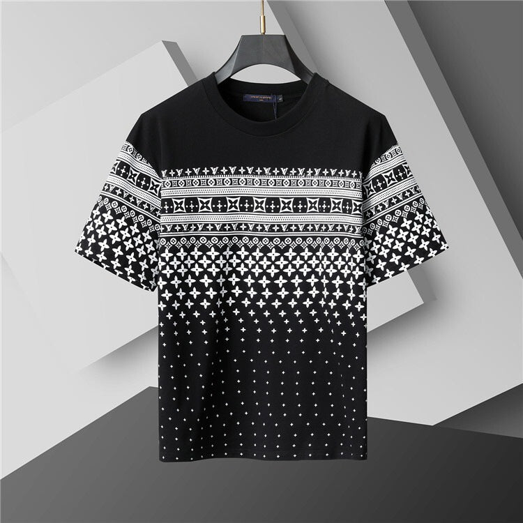 Camiseta de repuesto de algodón de lujo de alta gama transfronteriza, de manga corta de cuello redondo, moda veraniega, dropshipping casual versátil 1