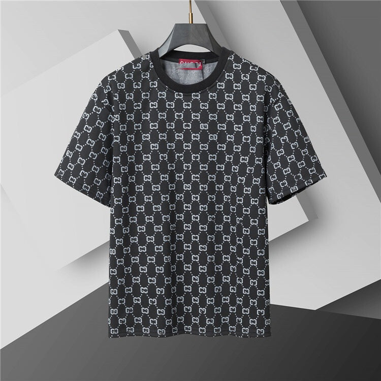 Camiseta de repuesto de algodón de lujo de alta gama transfronteriza, de manga corta de cuello redondo, moda veraniega, dropshipping casual versátil 1