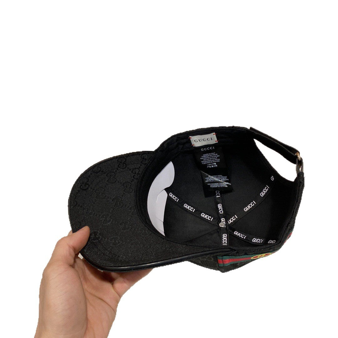 Casquette de baseball à monogramme GG et bande rouge et verte | Unisexe Été