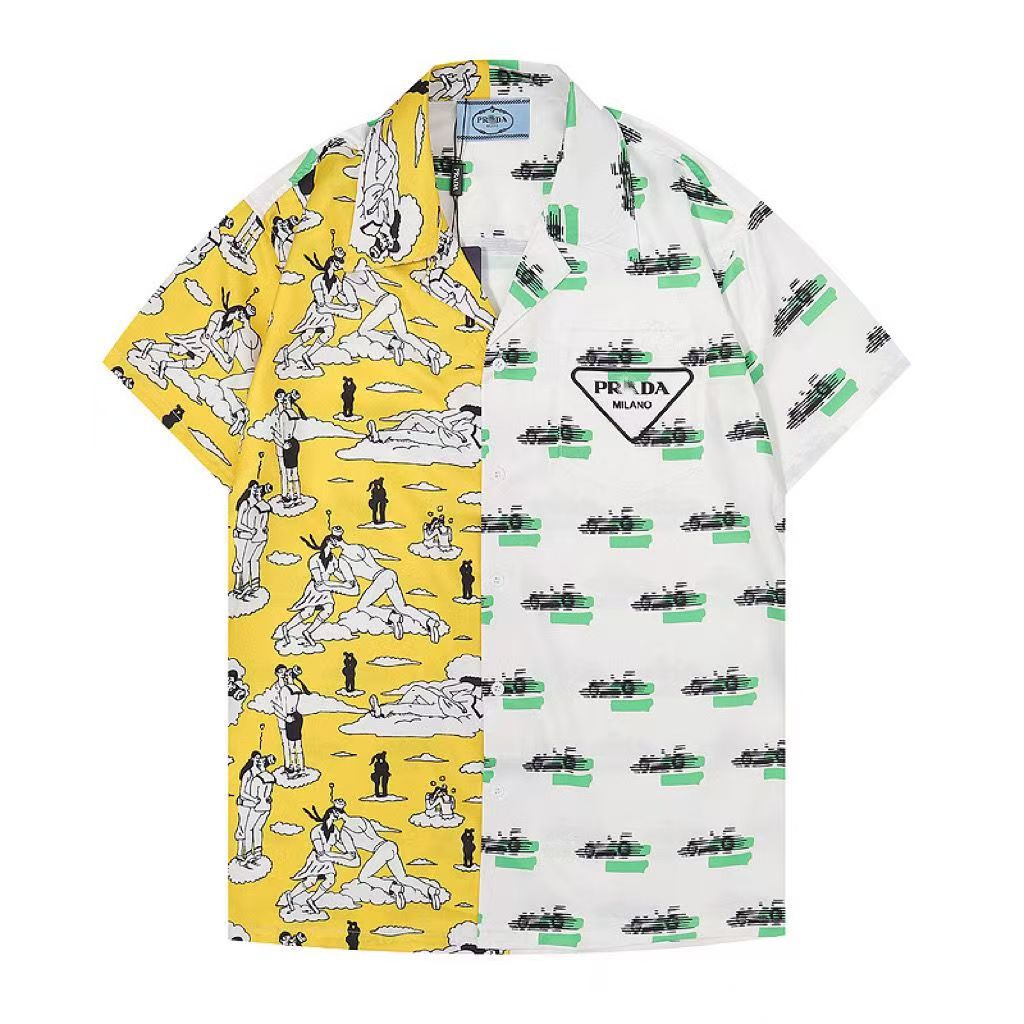 Chemise homme imprimée P | Col et boutons