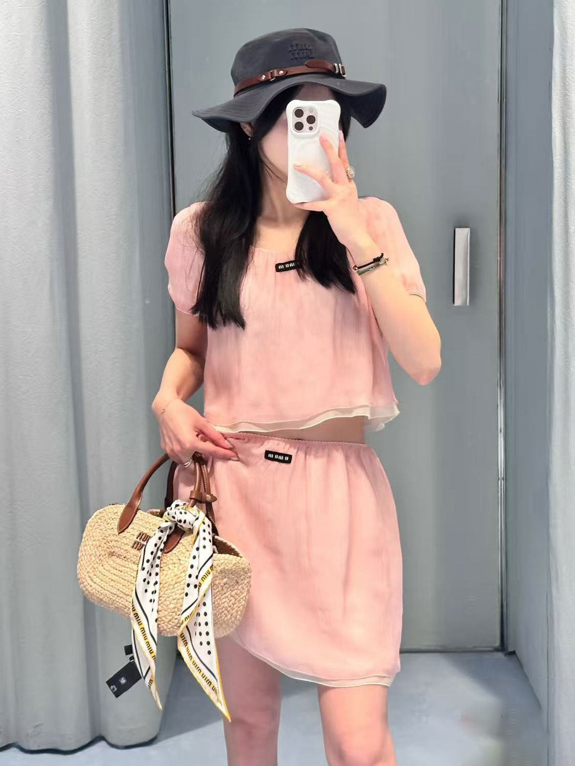 MM Pink Women's Set | Three-Layer Skirt