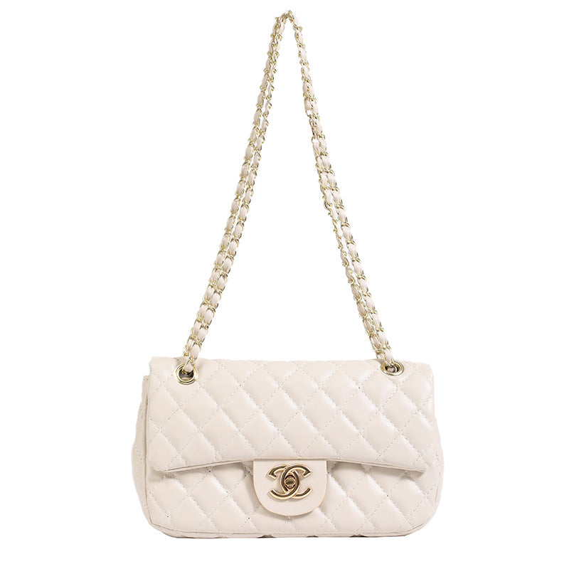 Nuevos bolsos transfronterizos para mujer 2023 nuevos bolsos minimalistas y de moda de diamante tweed pequeños bandolera de un solo hombro bolsos cuadrados pequeños