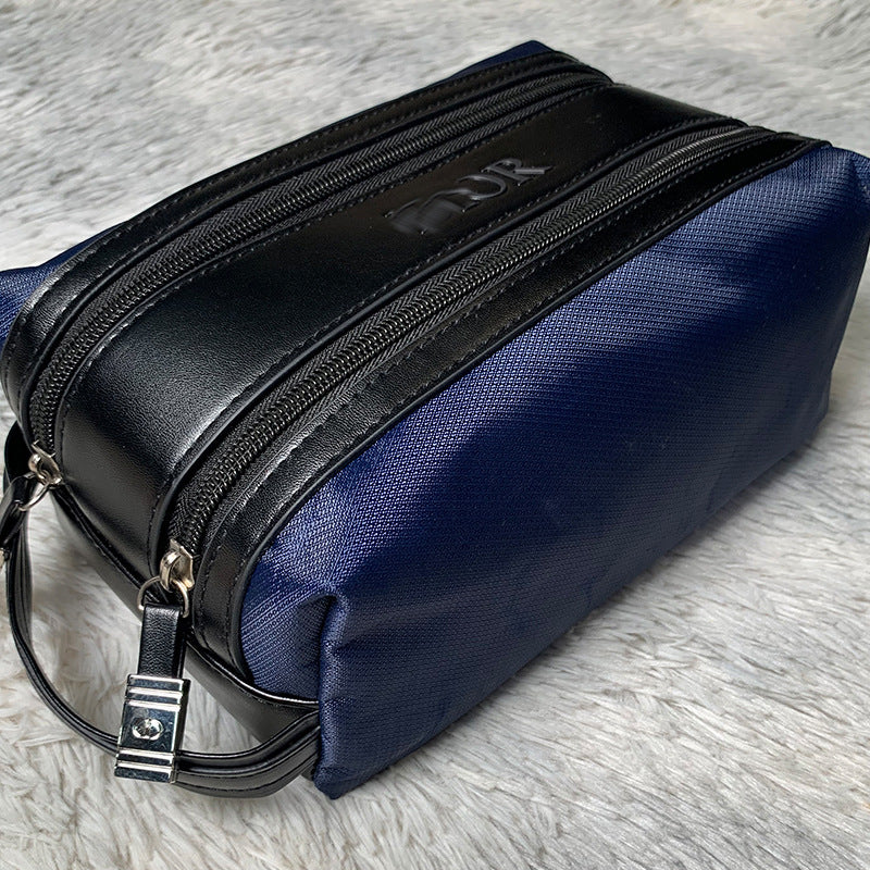Bolsa de maquillaje Dijia para hombres y mujeres, neceser de aseo para hombres y mujeres, separación seca y húmeda, bolsa de transporte de doble capa de gran capacidad, para llevar a mano, mano a mano en dos colores