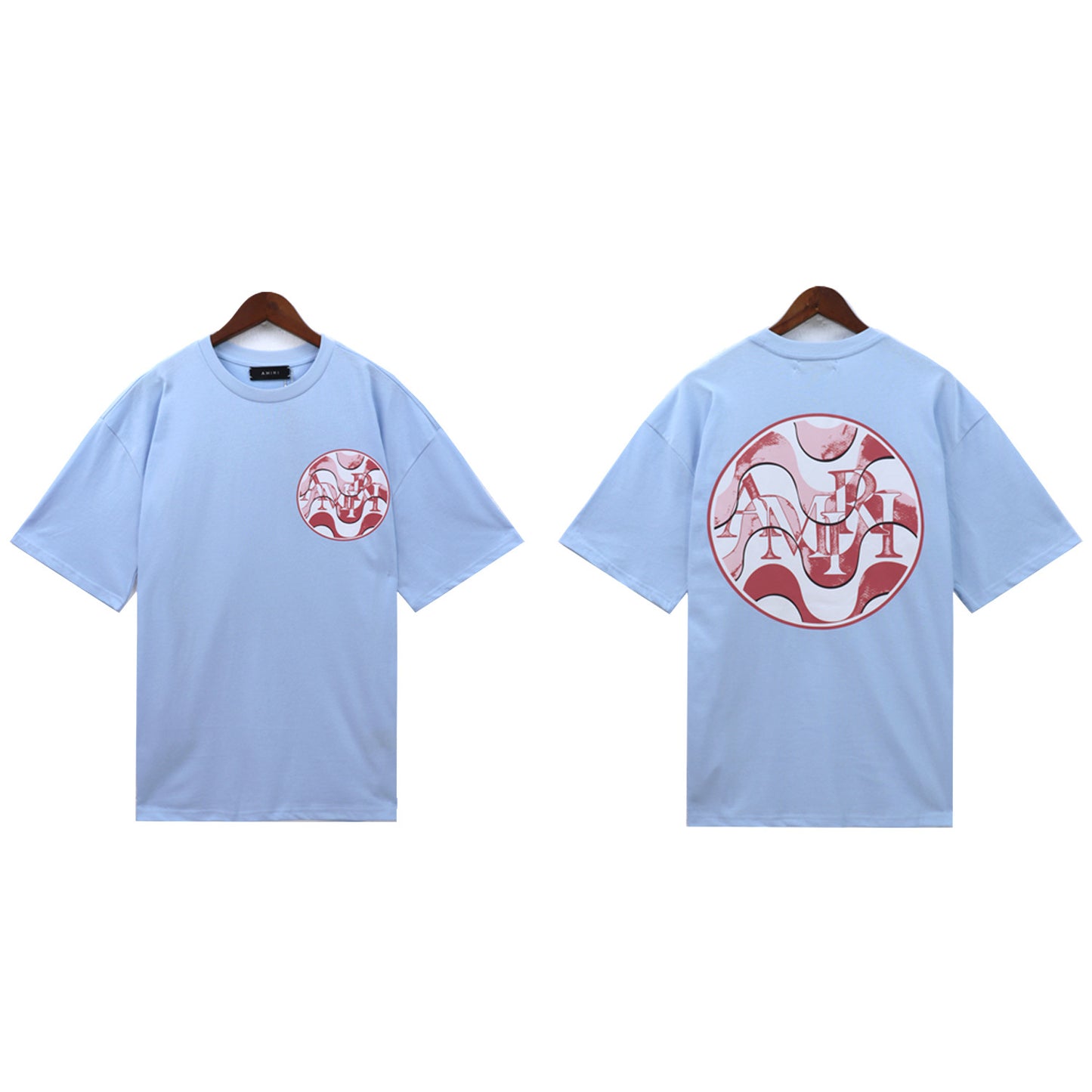 2024 Verano 2024 AM1R1 ICON Letter Totem Letter Totem Pattern Coconut Tree T-shirt Unisex